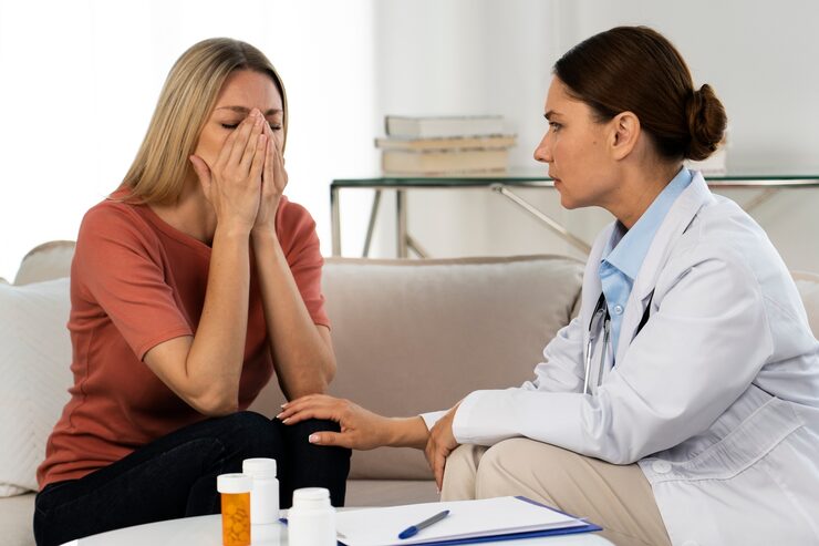 side-view-woman-talking-sad-woman_23-2149485527