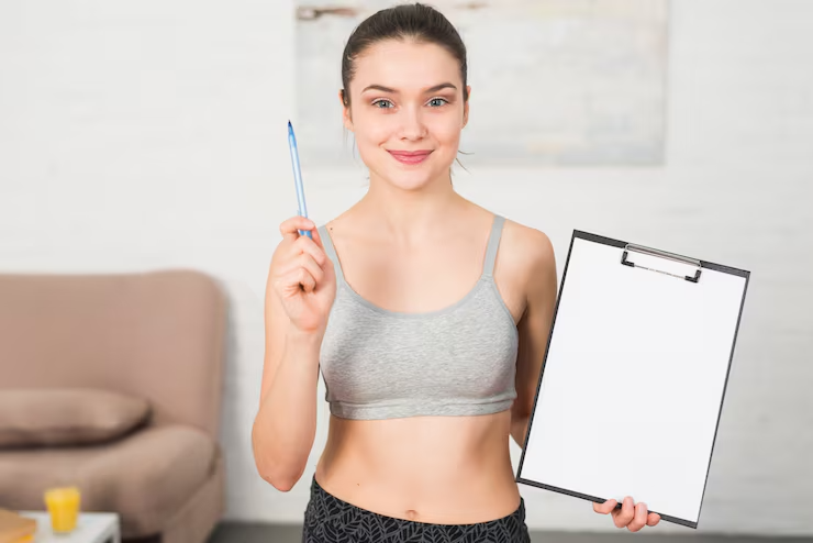 fitness-girl-showing-folder