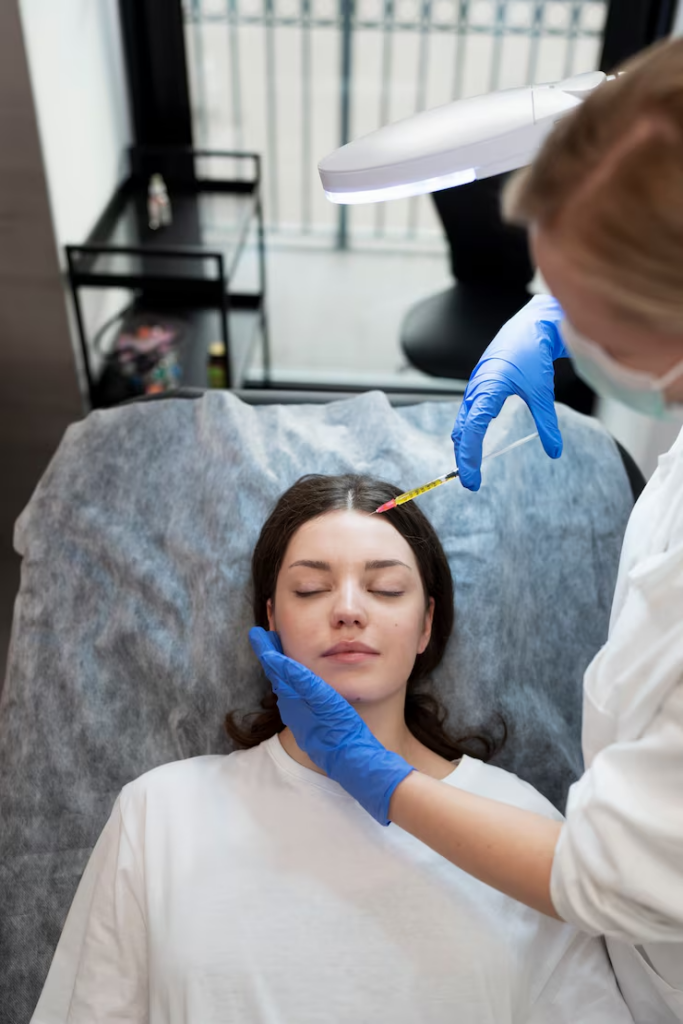 smiley-young-woman-getting-prp-injection